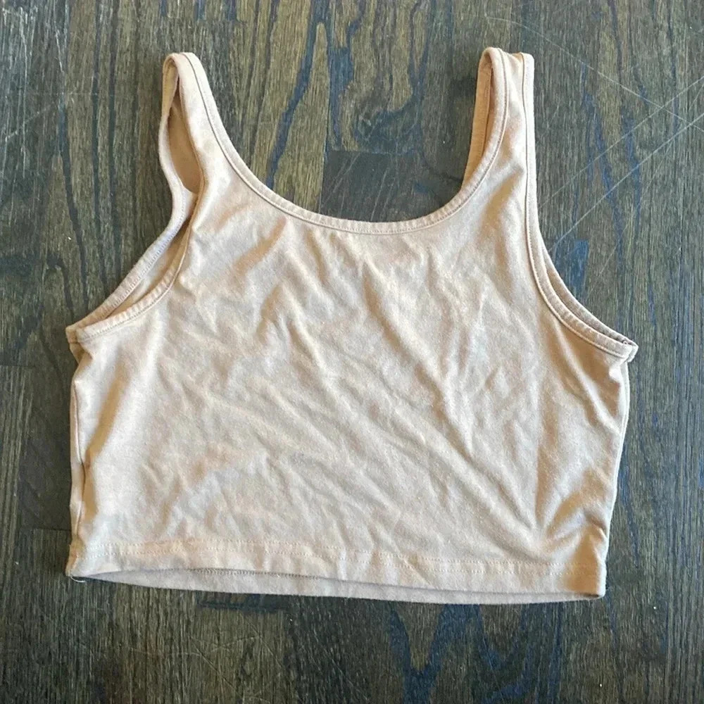 Shein Tan Cropped Tank Top - Picture 2 of 3